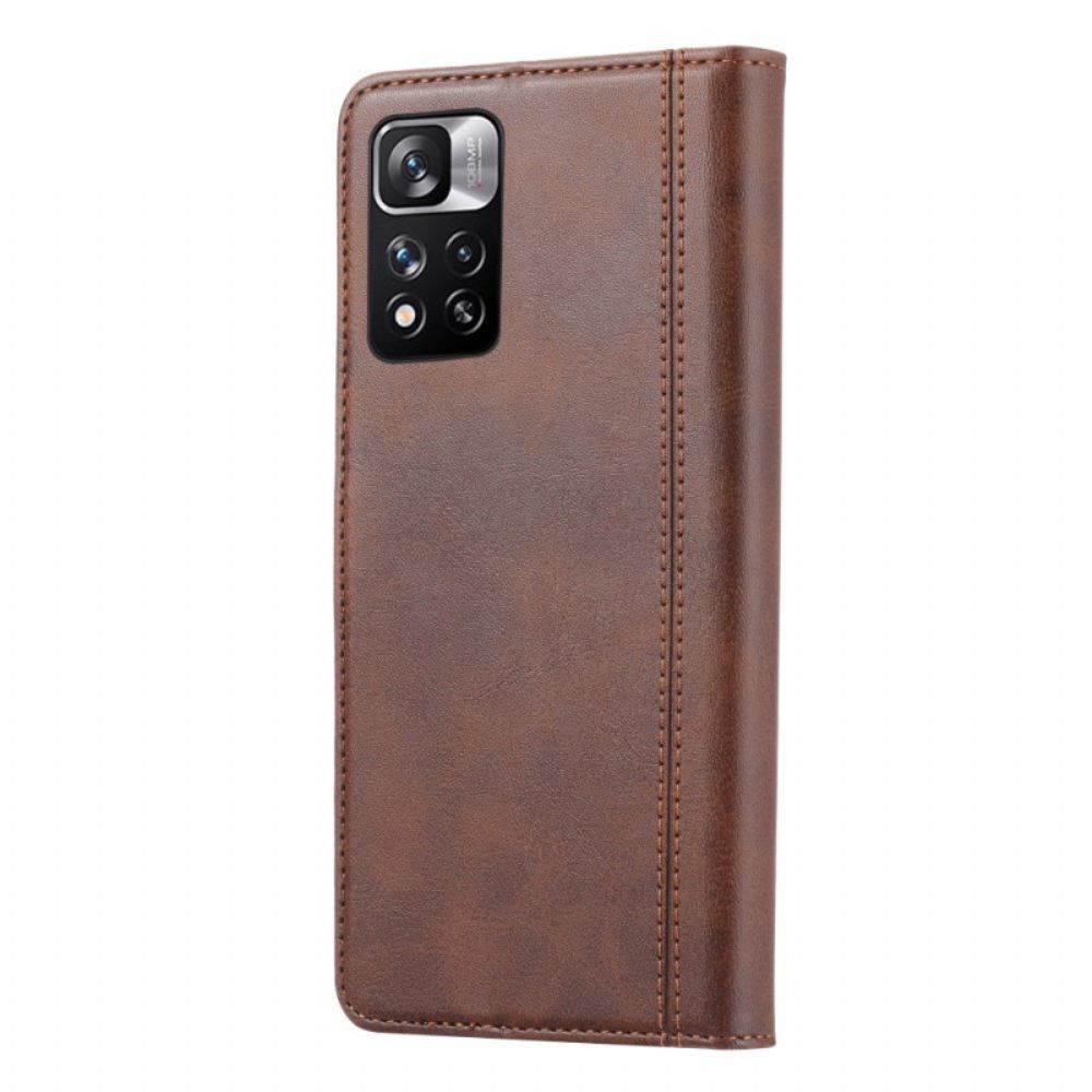 Leren Hoesje voor Xiaomi Redmi Note 11 Pro Plus 5G Met Riem