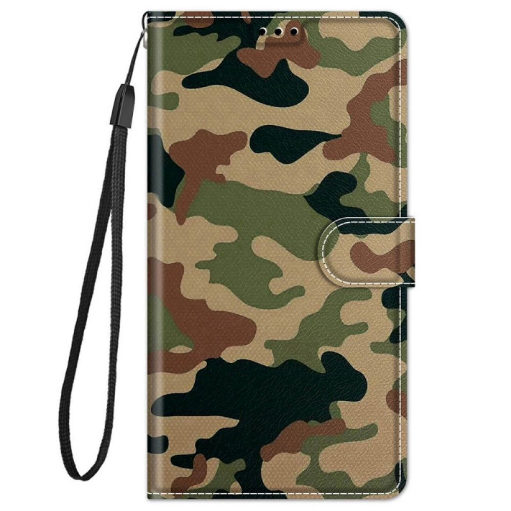 Leren Hoesje voor Xiaomi Redmi Note 11 Pro Plus 5G Militaire Camouflage