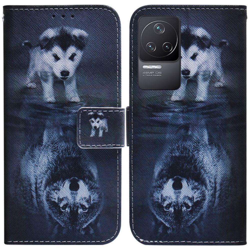 Flip Case voor Poco F4 Droom Van Puppy