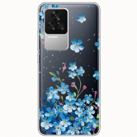 Hoesje voor Poco F4 Blauwe Bloemen