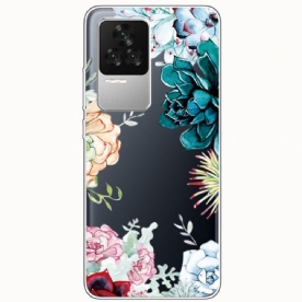 Telefoonhoesje voor Poco F4 Transparante Bloemen