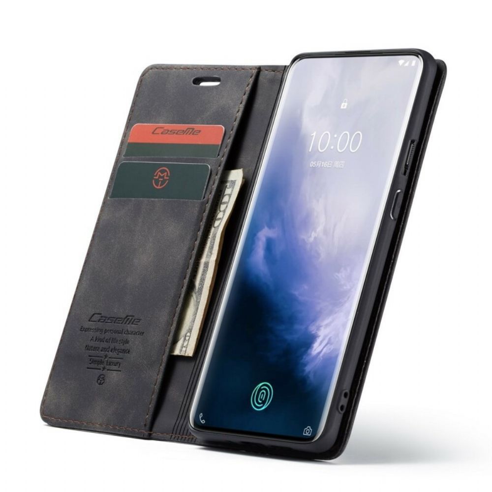 Bescherming Hoesje voor OnePlus 7 Pro Folio-hoesje Caseme Kunstleer