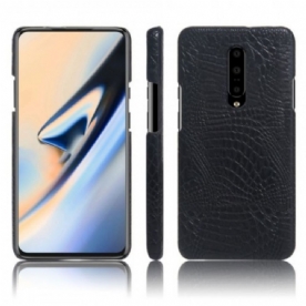 Hoesje voor OnePlus 7 Pro Krokodillenleereffect