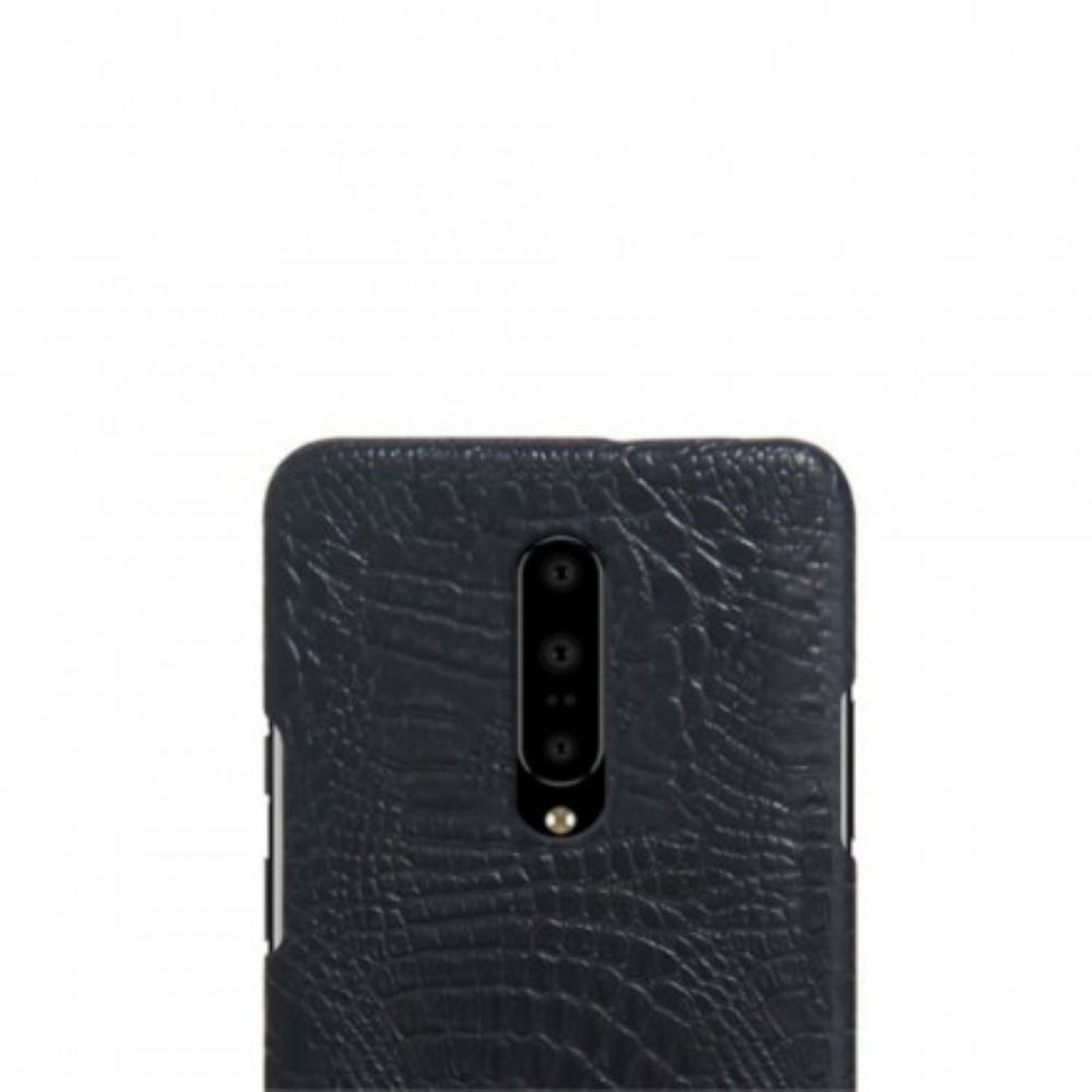 Hoesje voor OnePlus 7 Pro Krokodillenleereffect