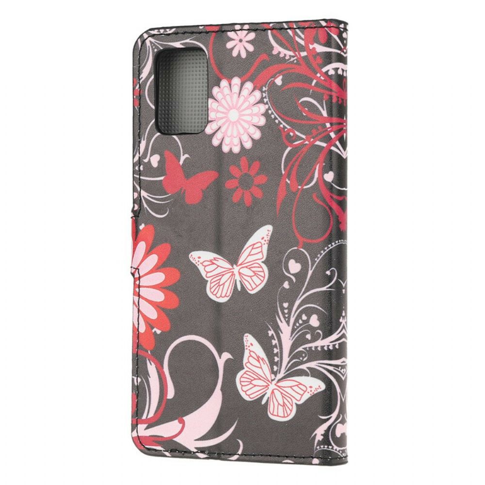 Folio-hoesje voor Honor 10X Lite Vlinders En Bloemen