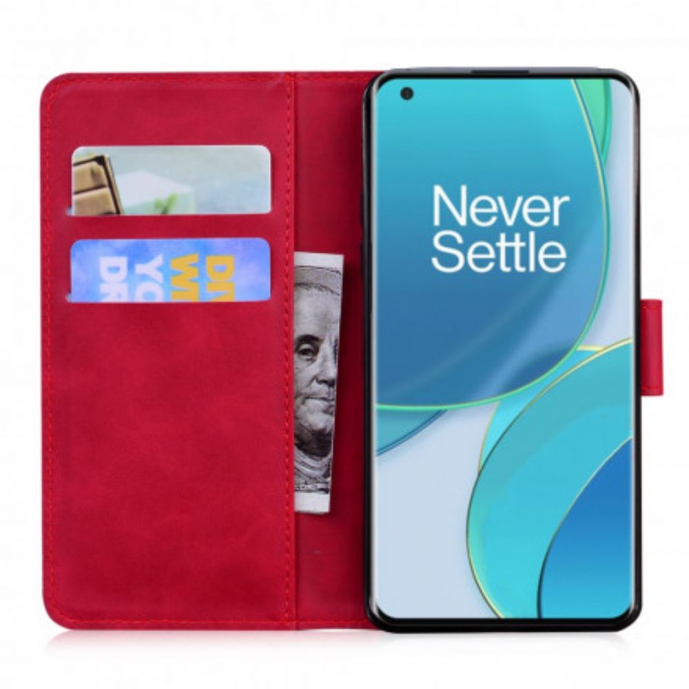 Flip Case voor OnePlus 9 Pro Tijgergezicht Afdrukken