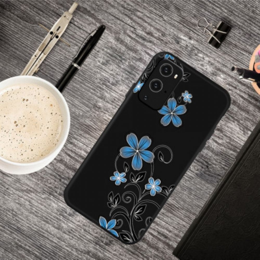 Hoesje voor OnePlus 9 Pro Blauwe Bloemen