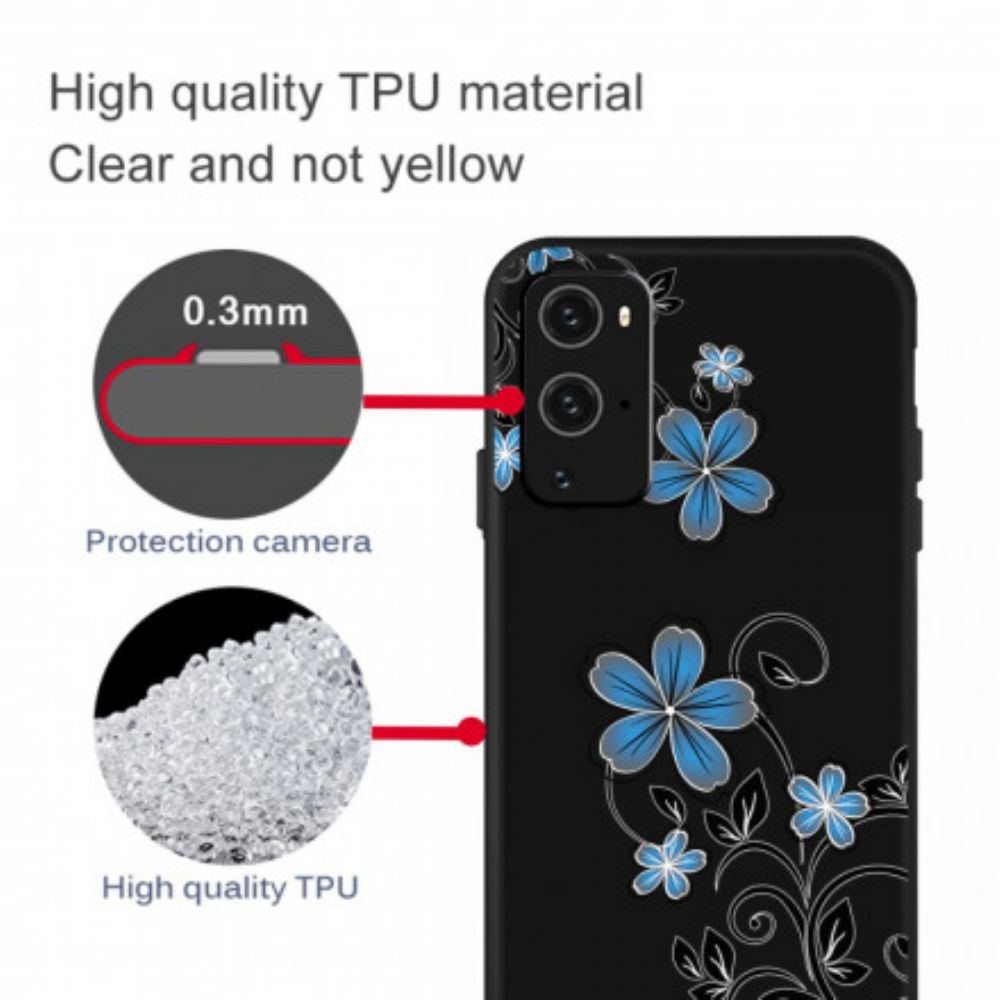 Hoesje voor OnePlus 9 Pro Blauwe Bloemen