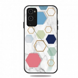 Hoesje voor OnePlus 9 Pro Gekleurd Geometrie Marmer