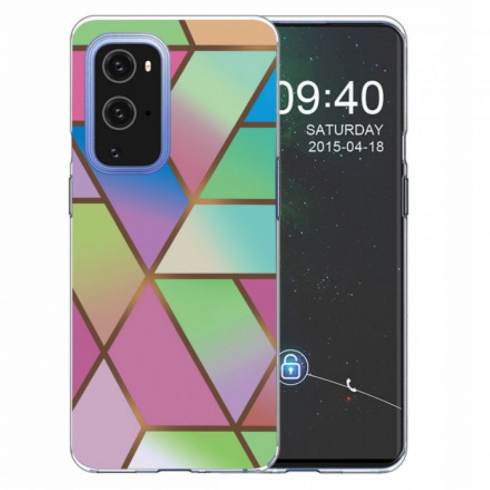 Hoesje voor OnePlus 9 Pro Geometrisch Marmer