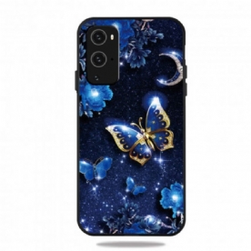 Hoesje voor OnePlus 9 Pro Gouden Vlinder