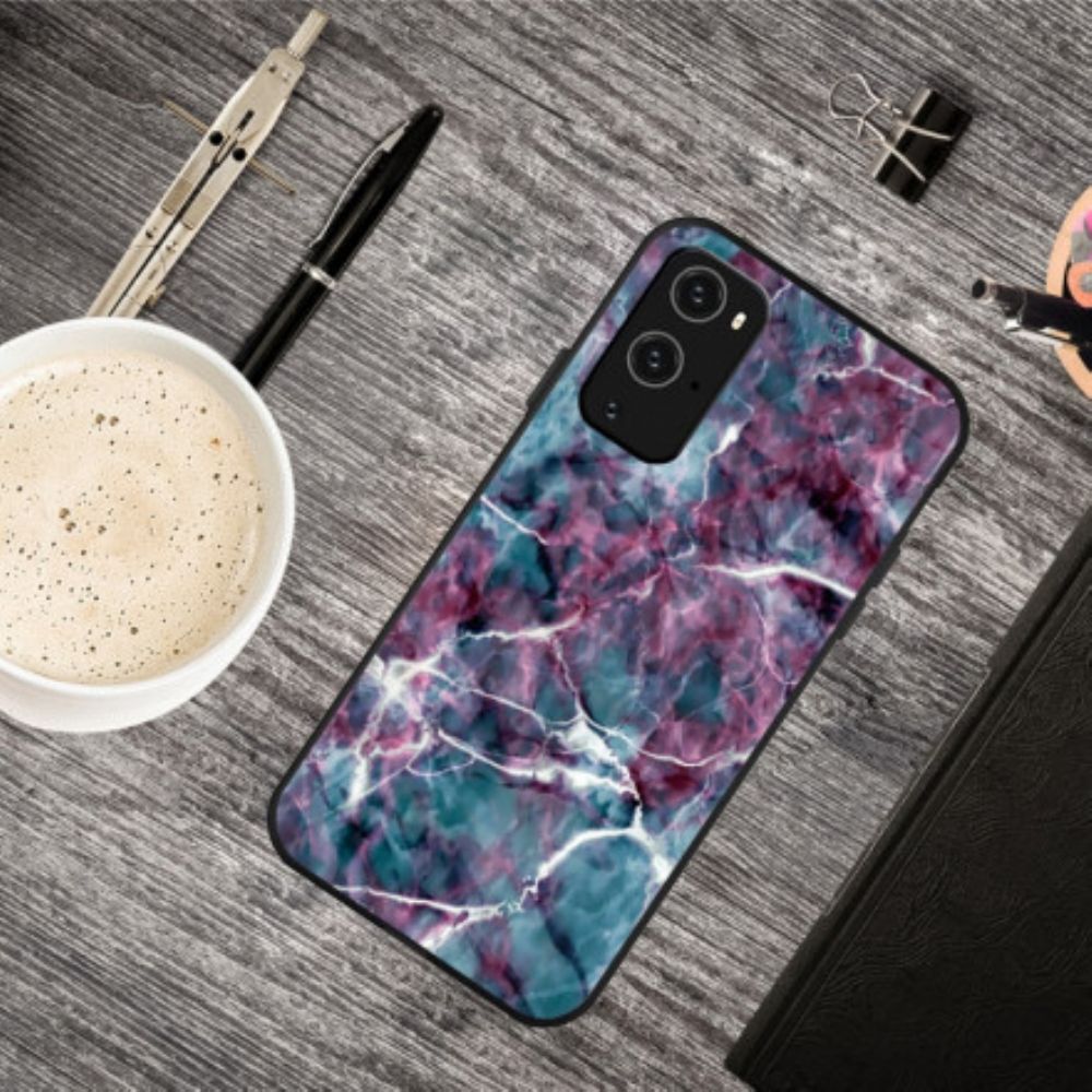 Hoesje voor OnePlus 9 Pro Paars Marmer