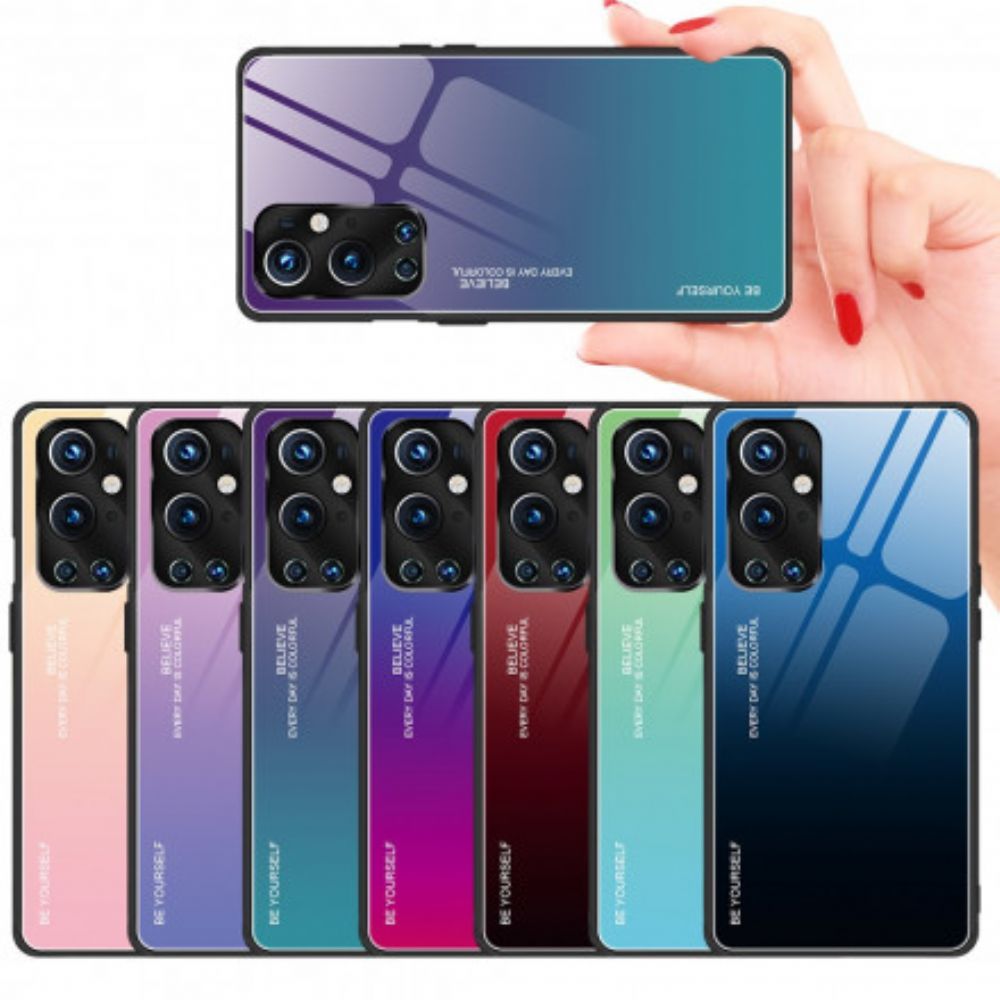 Hoesje voor OnePlus 9 Pro Wees Jezelf Van Gehard Glas