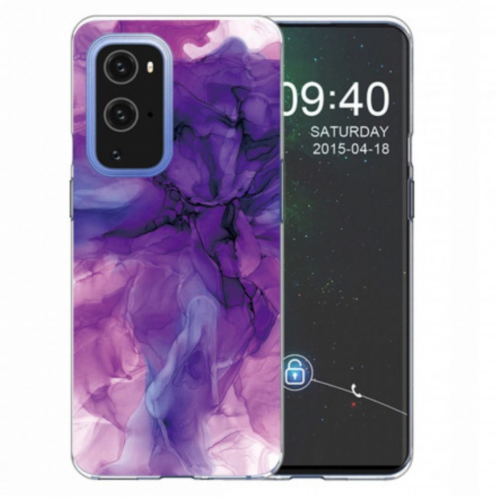 Telefoonhoesje voor OnePlus 9 Pro Gekleurd Marmer