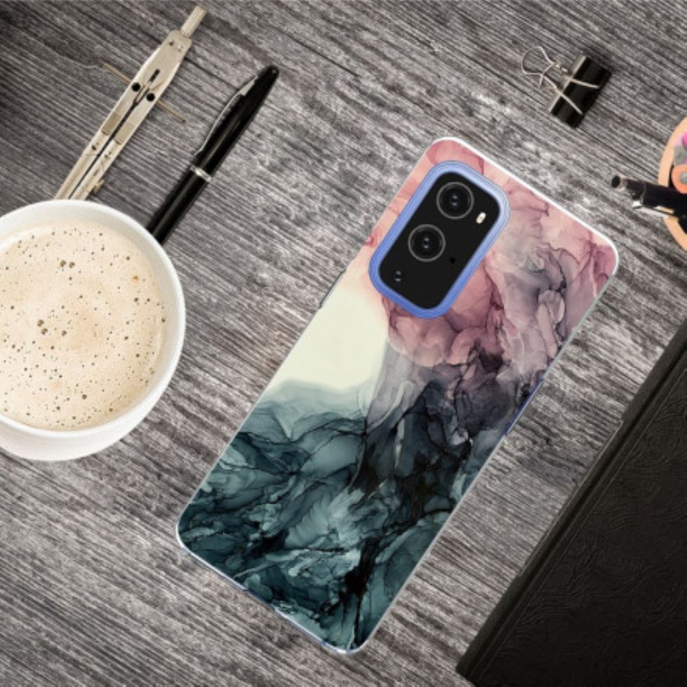 Telefoonhoesje voor OnePlus 9 Pro Gekleurd Marmer