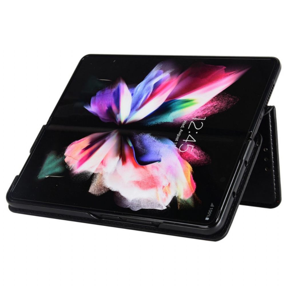 Bescherming Hoesje voor Samsung Galaxy Z Fold 4 Folio-hoesje 3d-kubus