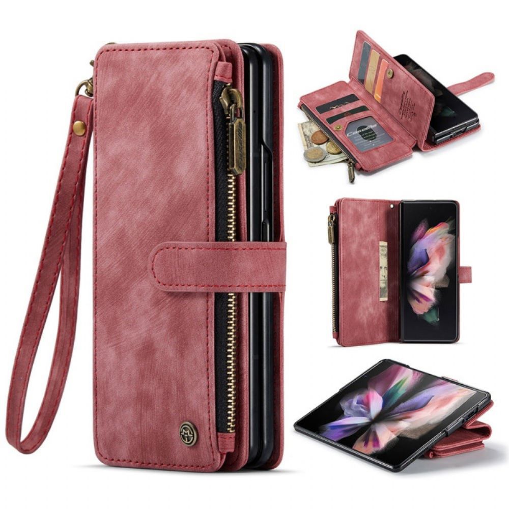 Flip Case voor Samsung Galaxy Z Fold 4 Portemonnee Leren Caseme Series C30 Portemonnee