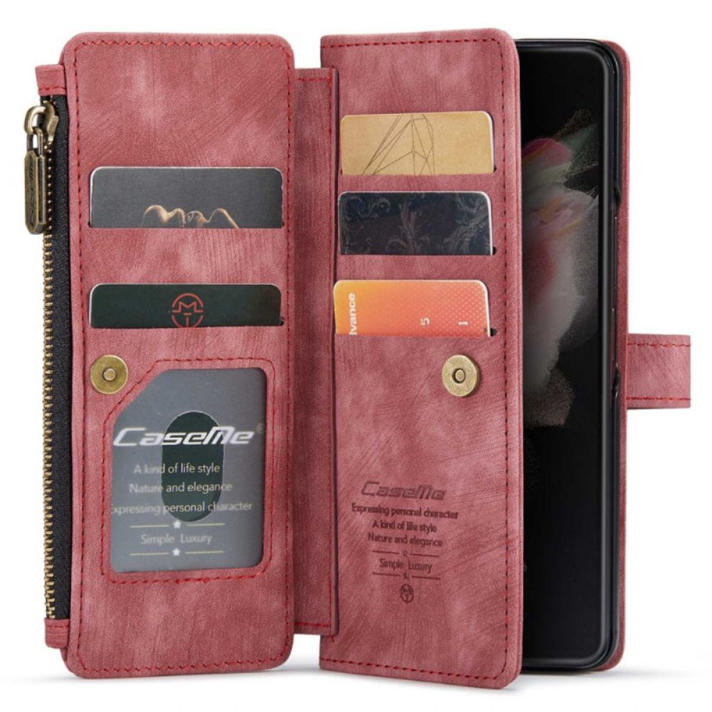 Flip Case voor Samsung Galaxy Z Fold 4 Portemonnee Leren Caseme Series C30 Portemonnee