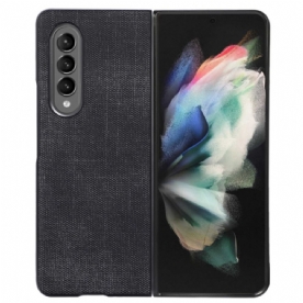 Hoesje voor Samsung Galaxy Z Fold 4 Geweven Kunstleer