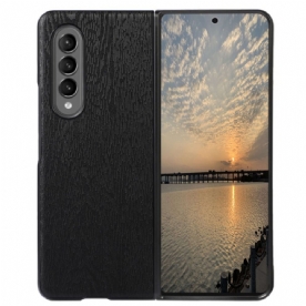 Hoesje voor Samsung Galaxy Z Fold 4 Kunstleer Houtstructuur