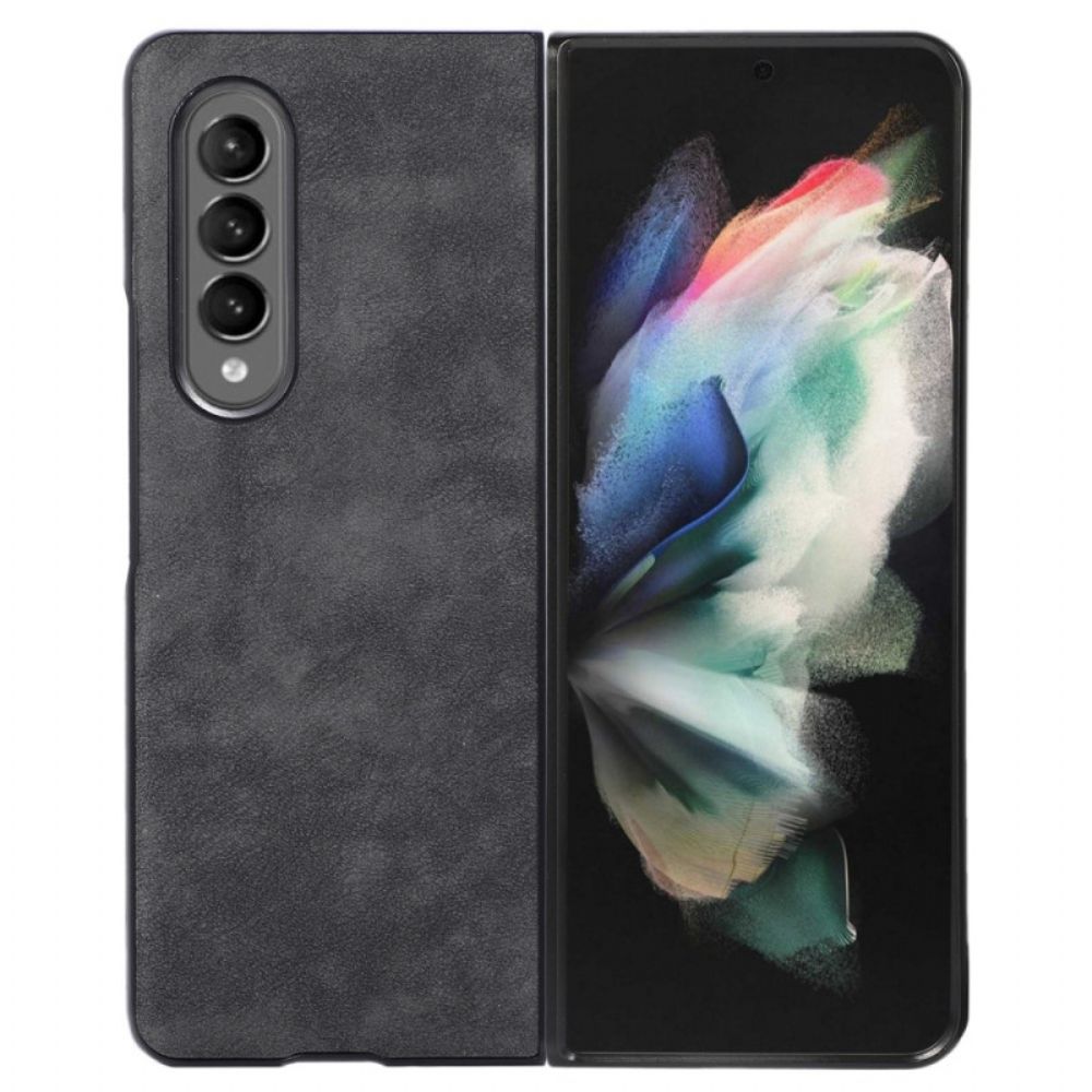 Hoesje voor Samsung Galaxy Z Fold 4 Kunstleer Huidtextuur