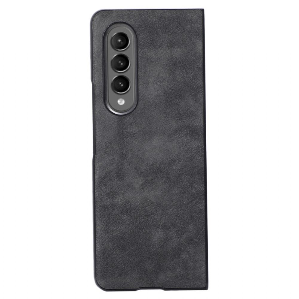 Hoesje voor Samsung Galaxy Z Fold 4 Kunstleer Huidtextuur