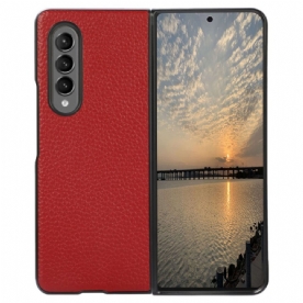 Hoesje voor Samsung Galaxy Z Fold 4 Litchi-kunstleer Met Vintage Effect