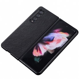 Hoesje voor Samsung Galaxy Z Fold 4 Nylon Structuur Kunstleer