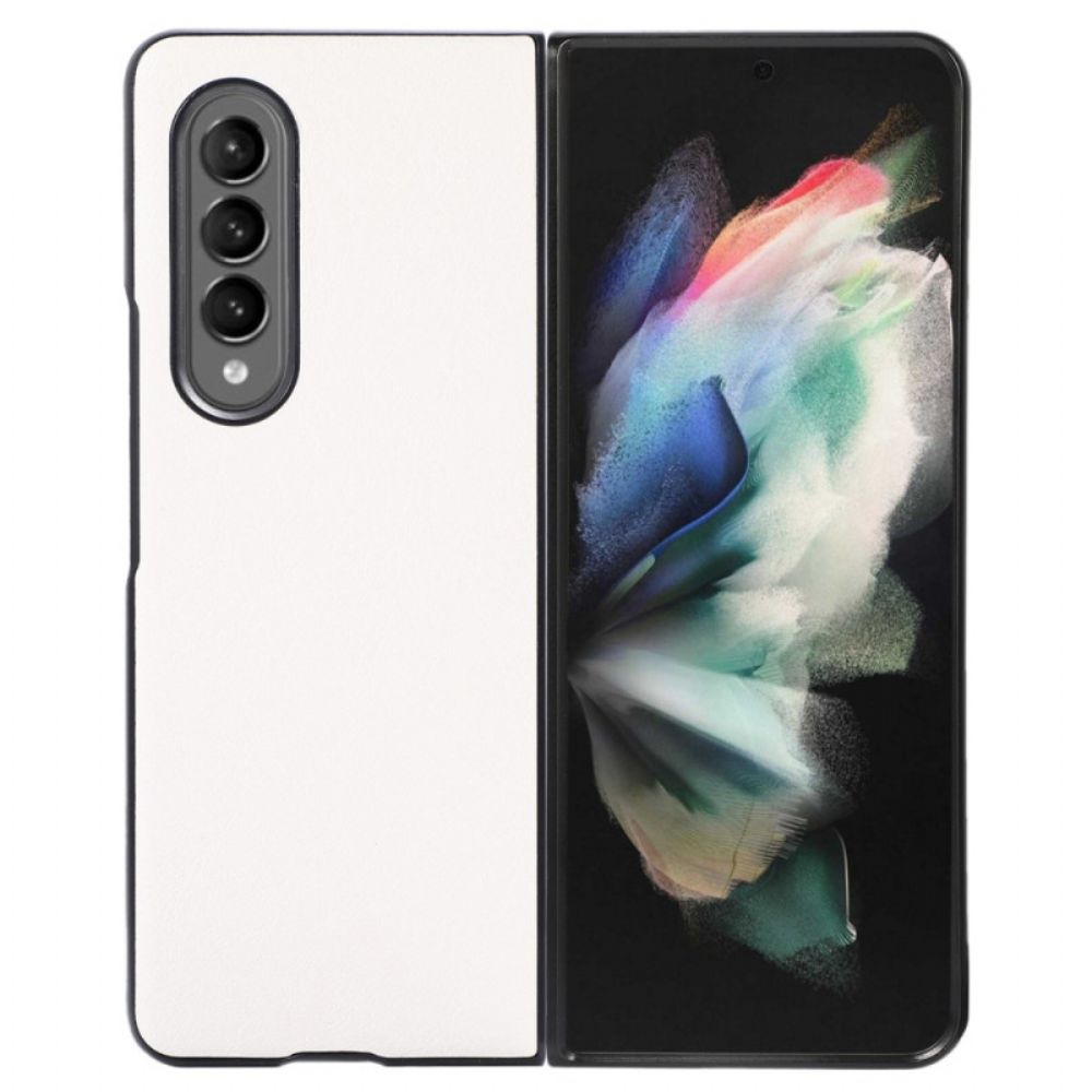 Hoesje voor Samsung Galaxy Z Fold 4 Tweekleurig Getextureerd Kunstleer