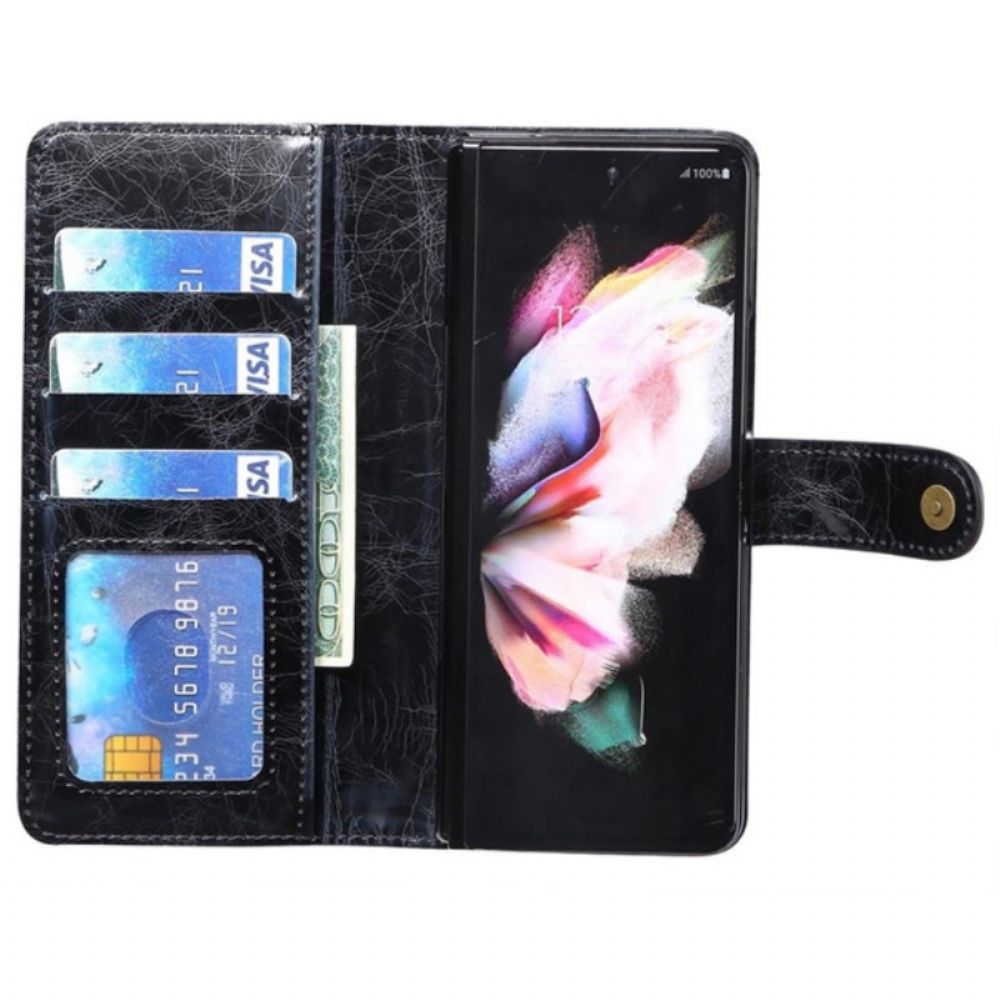 Leren Hoesje voor Samsung Galaxy Z Fold 4 Faux Leather Multi-pockets