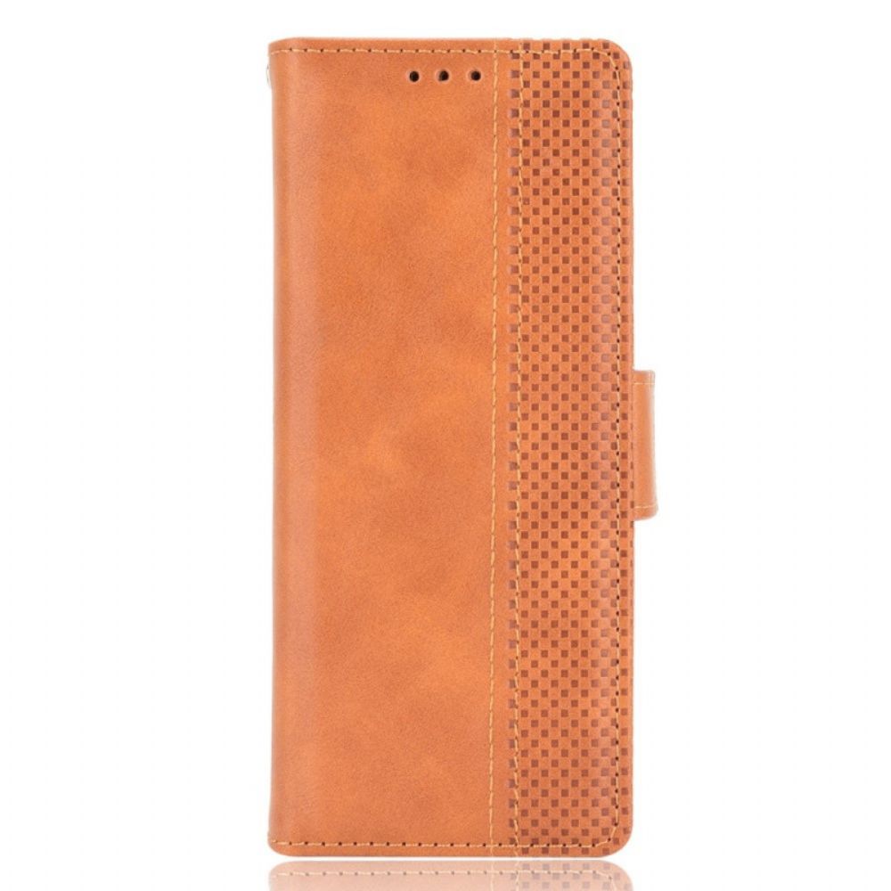 Leren Hoesje voor Samsung Galaxy Z Fold 4 Retro Mozaïek