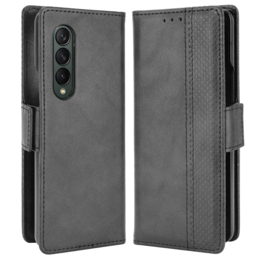 Leren Hoesje voor Samsung Galaxy Z Fold 4 Retro Mozaïek