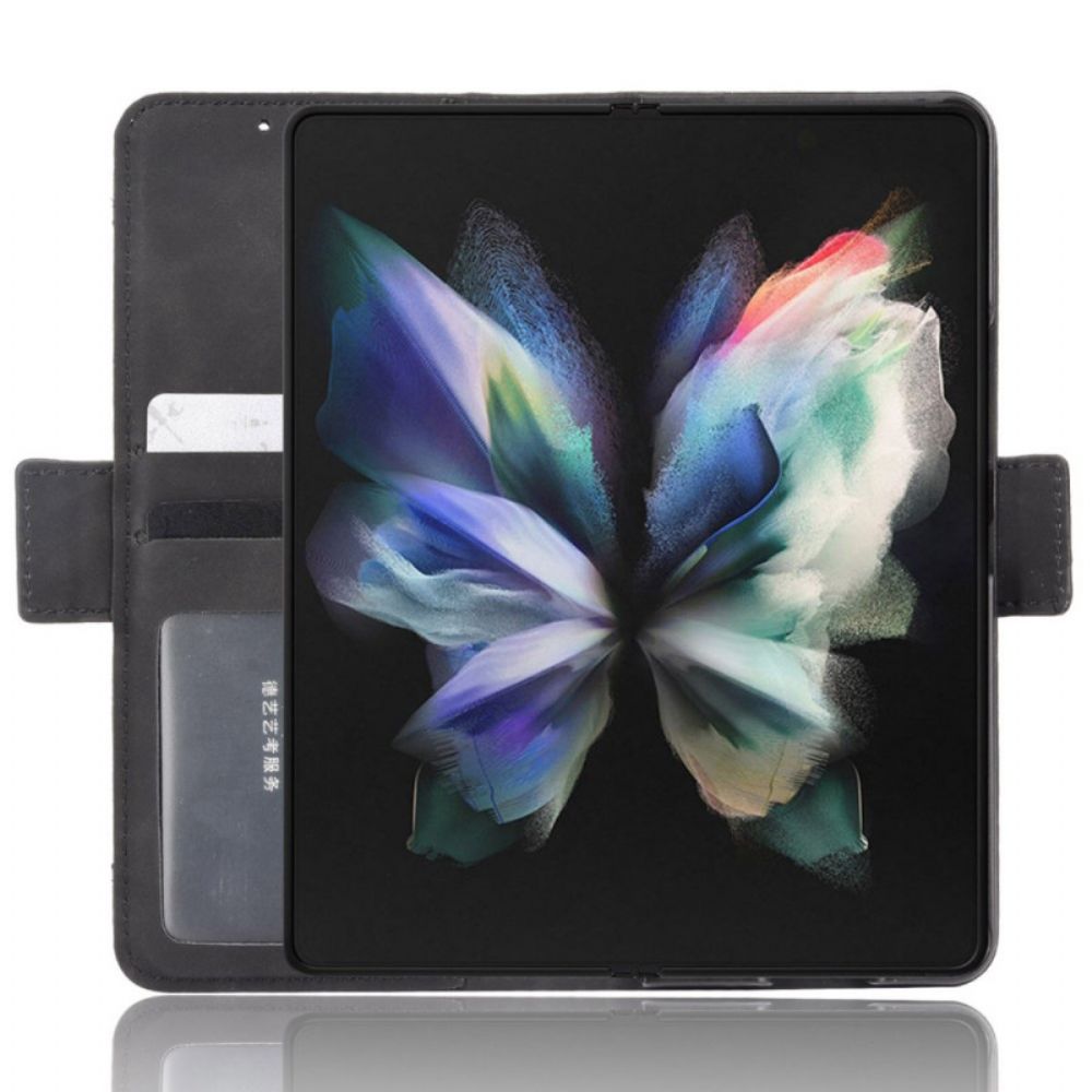 Leren Hoesje voor Samsung Galaxy Z Fold 4 Spion Met Pennenopslag