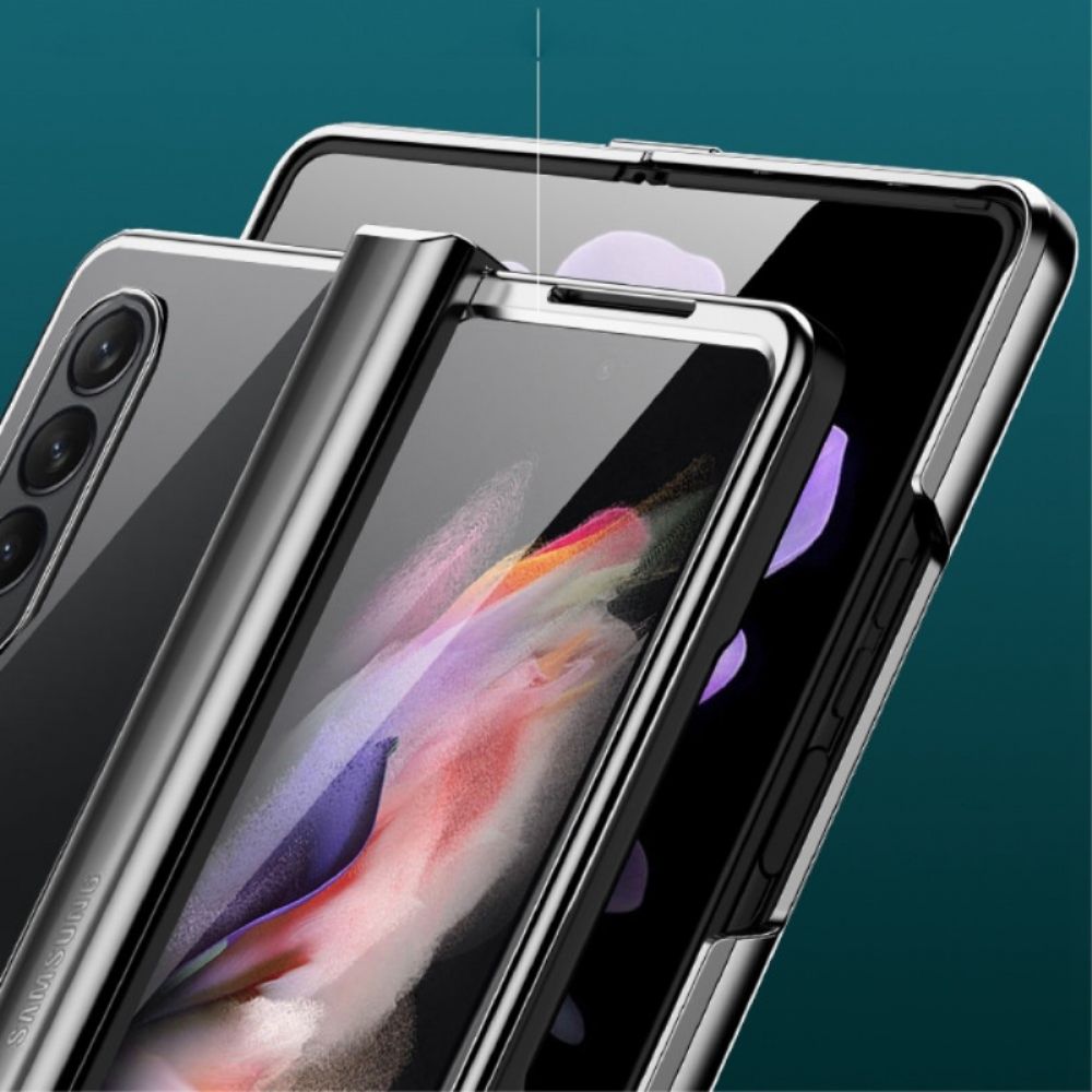 Telefoonhoesje voor Samsung Galaxy Z Fold 4 Heldere Metalen Scharnieren