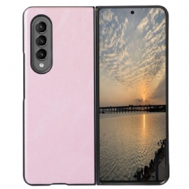 Telefoonhoesje voor Samsung Galaxy Z Fold 4 Klassieke Kunstleertextuur