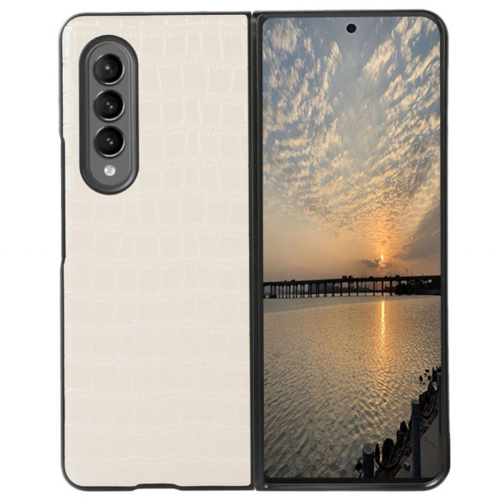 Telefoonhoesje voor Samsung Galaxy Z Fold 4 Krok Imitatie Leer