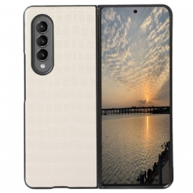 Telefoonhoesje voor Samsung Galaxy Z Fold 4 Krok Imitatie Leer