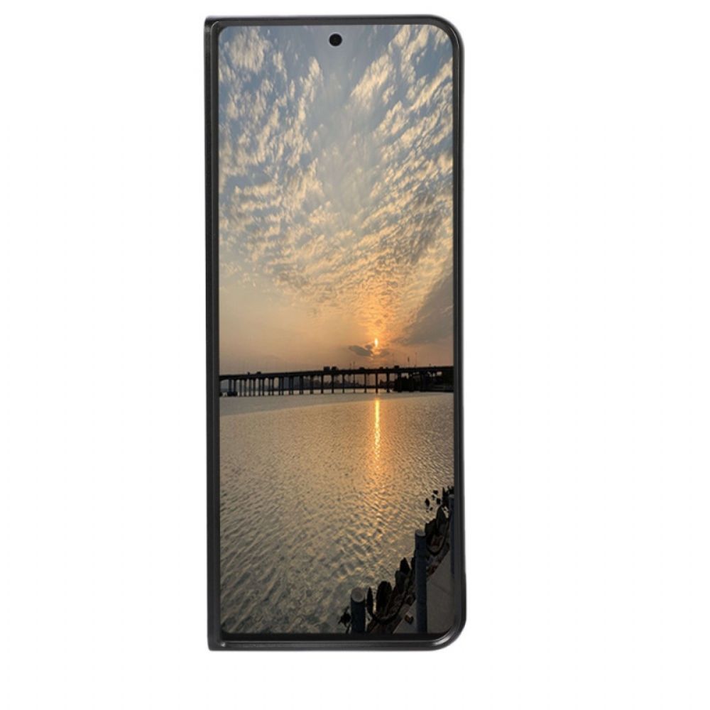 Telefoonhoesje voor Samsung Galaxy Z Fold 4 Krok Imitatie Leer