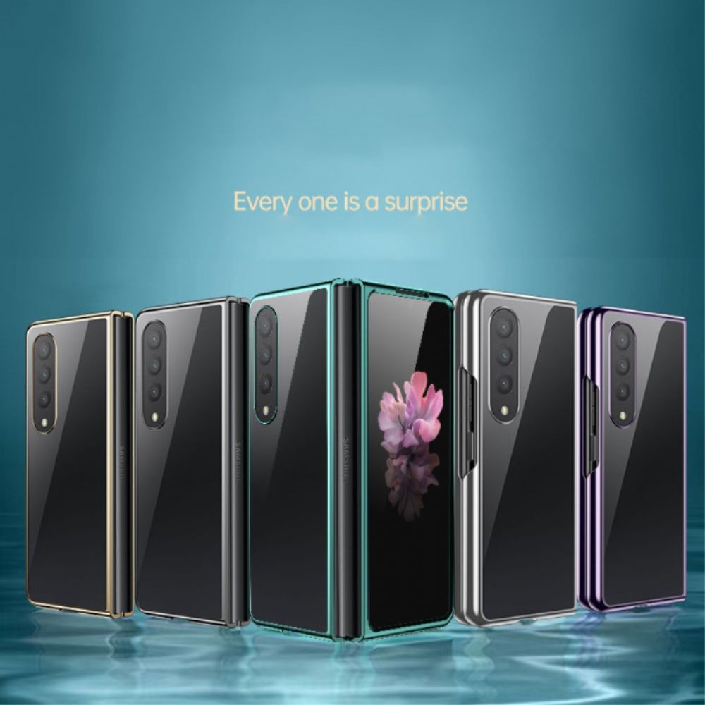 Telefoonhoesje voor Samsung Galaxy Z Fold 4 Transparant Metaal