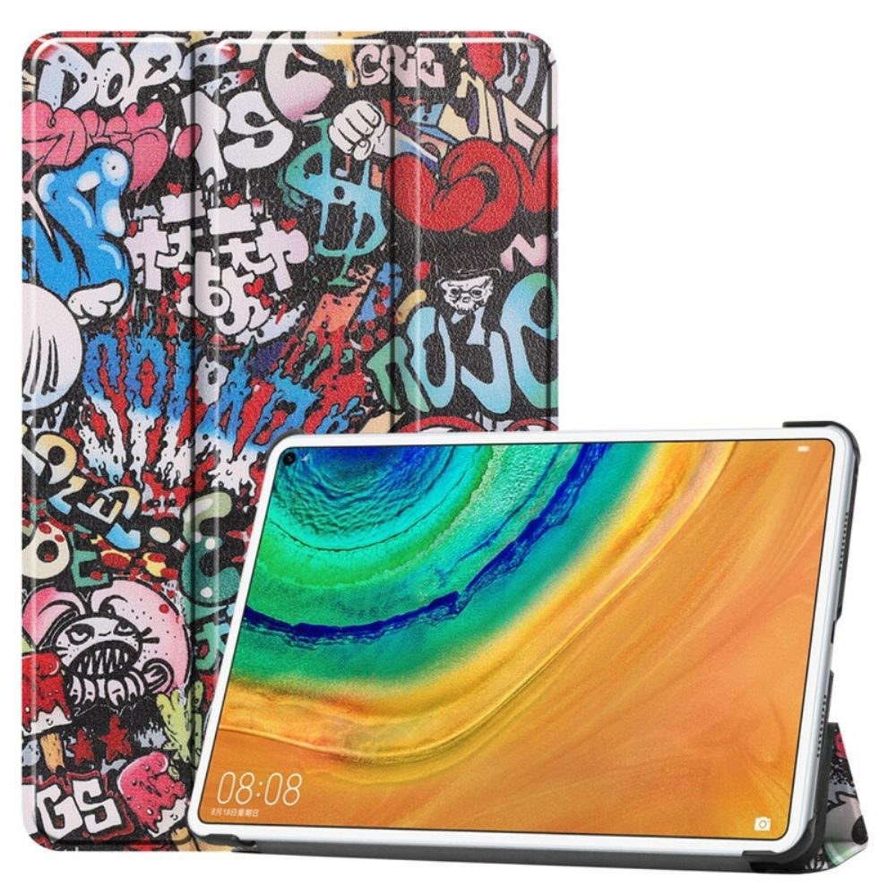 Bescherming Hoesje voor Huawei MatePad Pro Leuke Graffiti