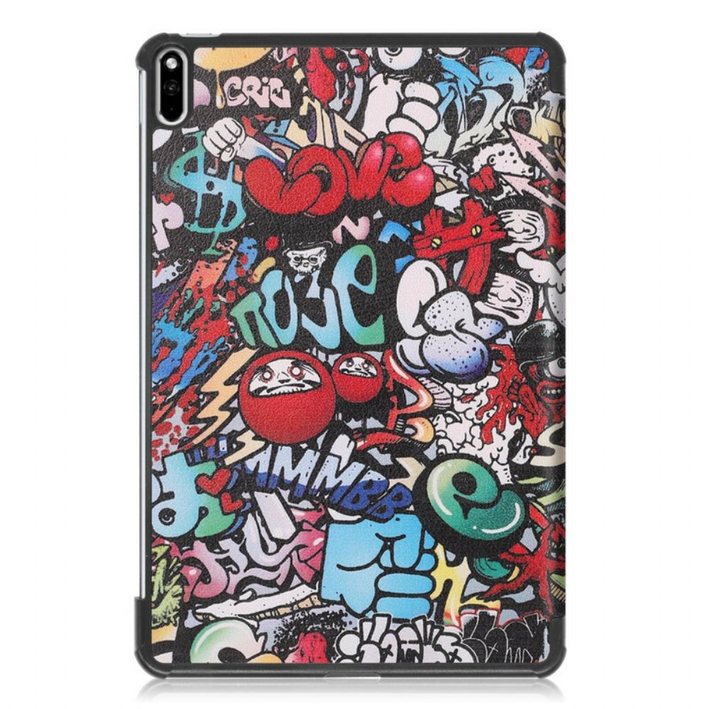 Bescherming Hoesje voor Huawei MatePad Pro Leuke Graffiti