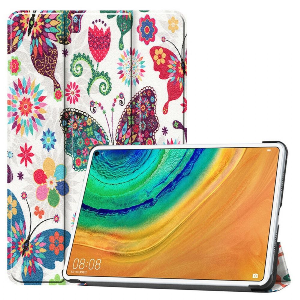 Bescherming Hoesje voor Huawei MatePad Pro Retro Vlinders En Bloemen