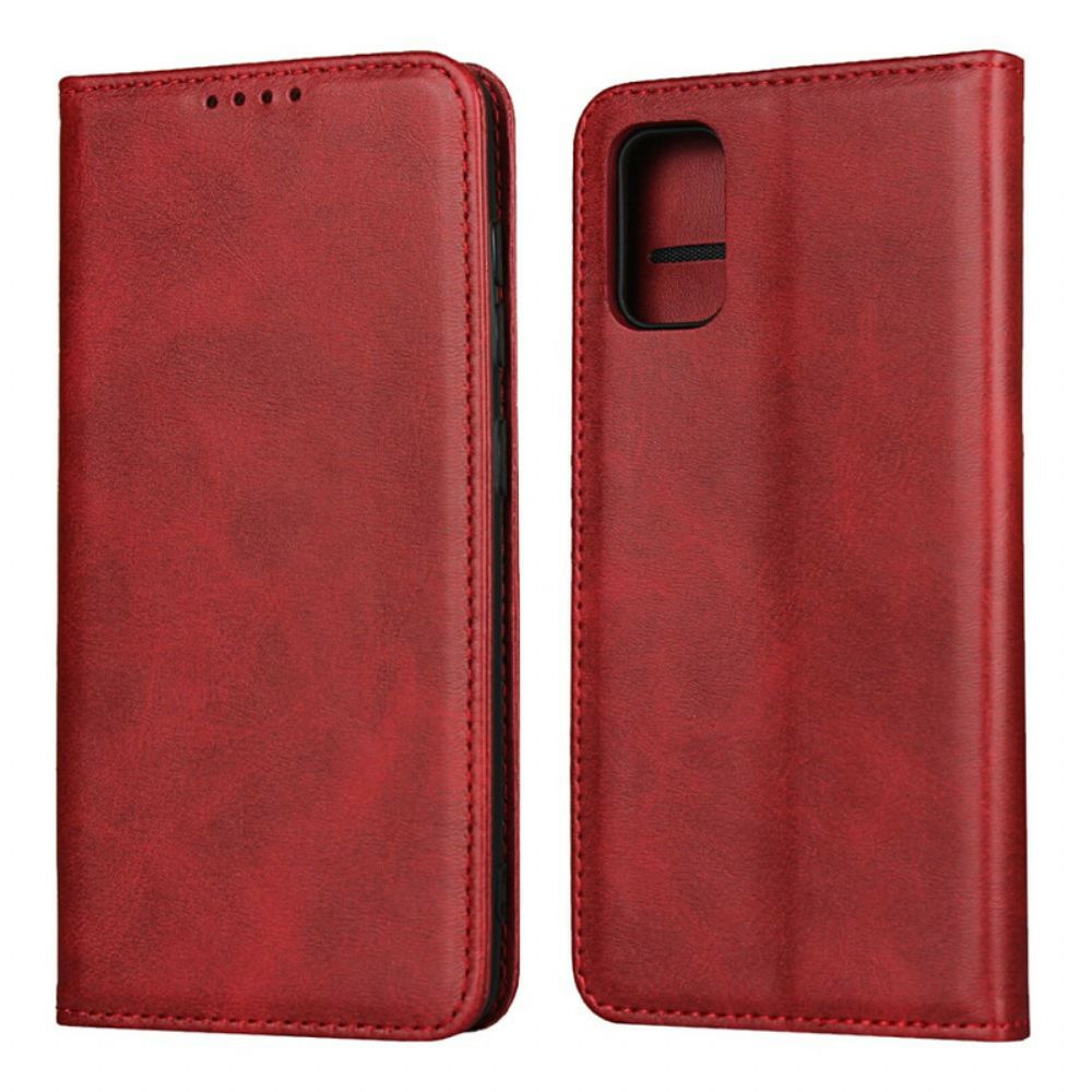 Bescherming Hoesje voor Samsung Galaxy A41 Folio-hoesje Soberheid Lederen Stijl