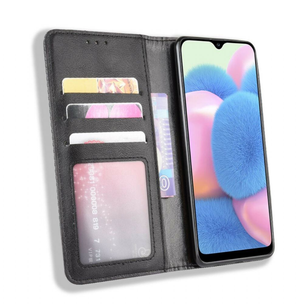 Bescherming Hoesje voor Samsung Galaxy A41 Folio-hoesje Vintage Gestileerd Leereffect