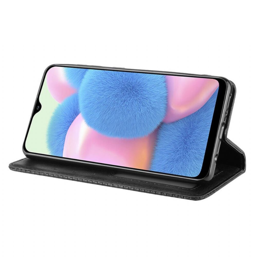 Bescherming Hoesje voor Samsung Galaxy A41 Folio-hoesje Vintage Gestileerd Leereffect