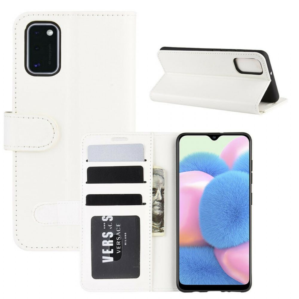 Flip Case voor Samsung Galaxy A41 Fijn Leereffect