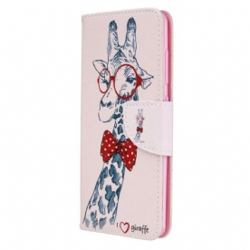 Flip Case voor Samsung Galaxy A41 Nerdy Giraf