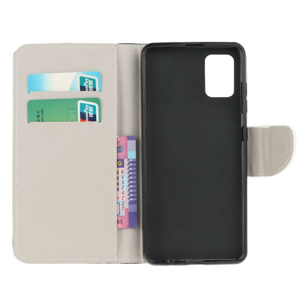 Flip Case voor Samsung Galaxy A41 Soevereine Vlinders