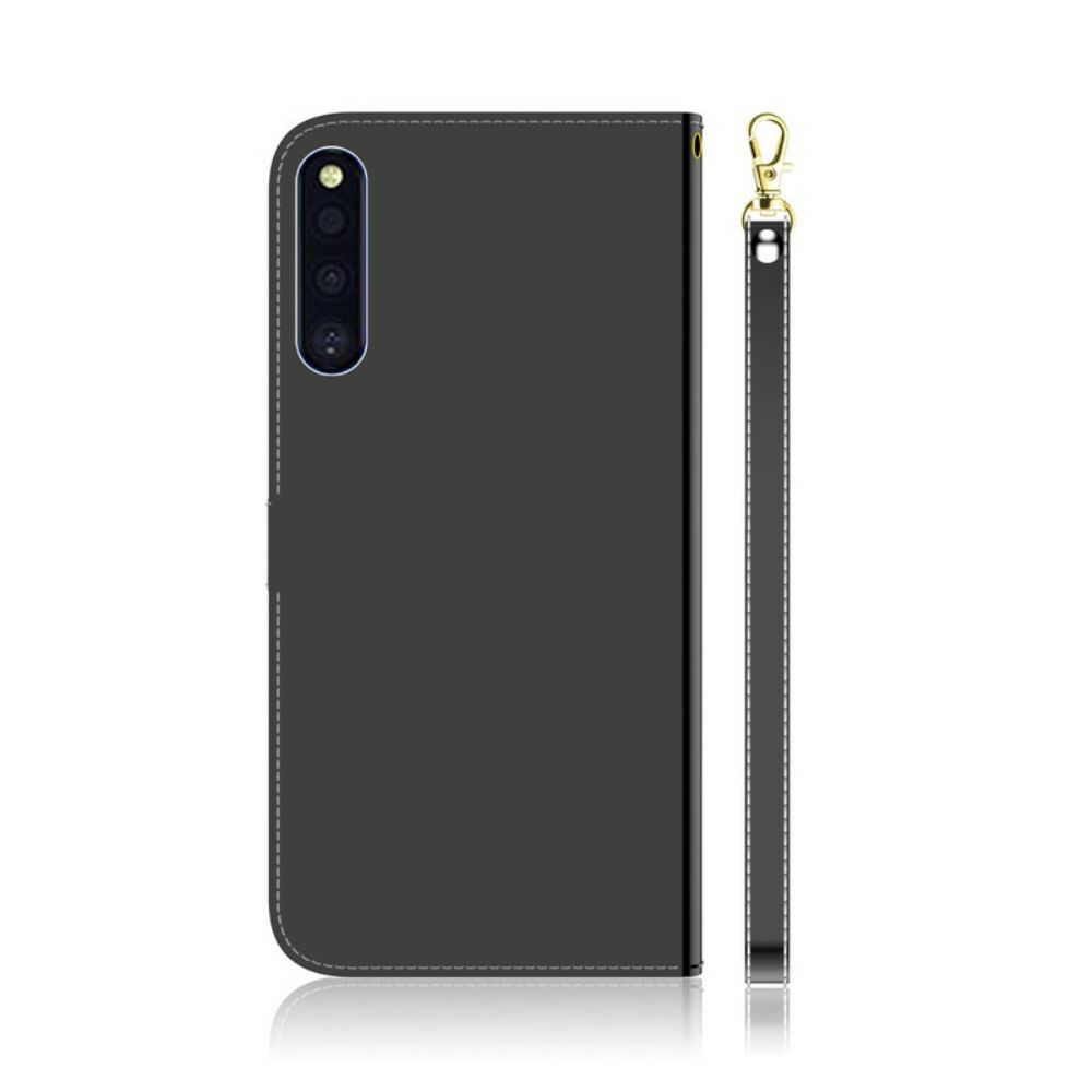 Flip Case voor Samsung Galaxy A41 Spiegelkap Van Kunstleer