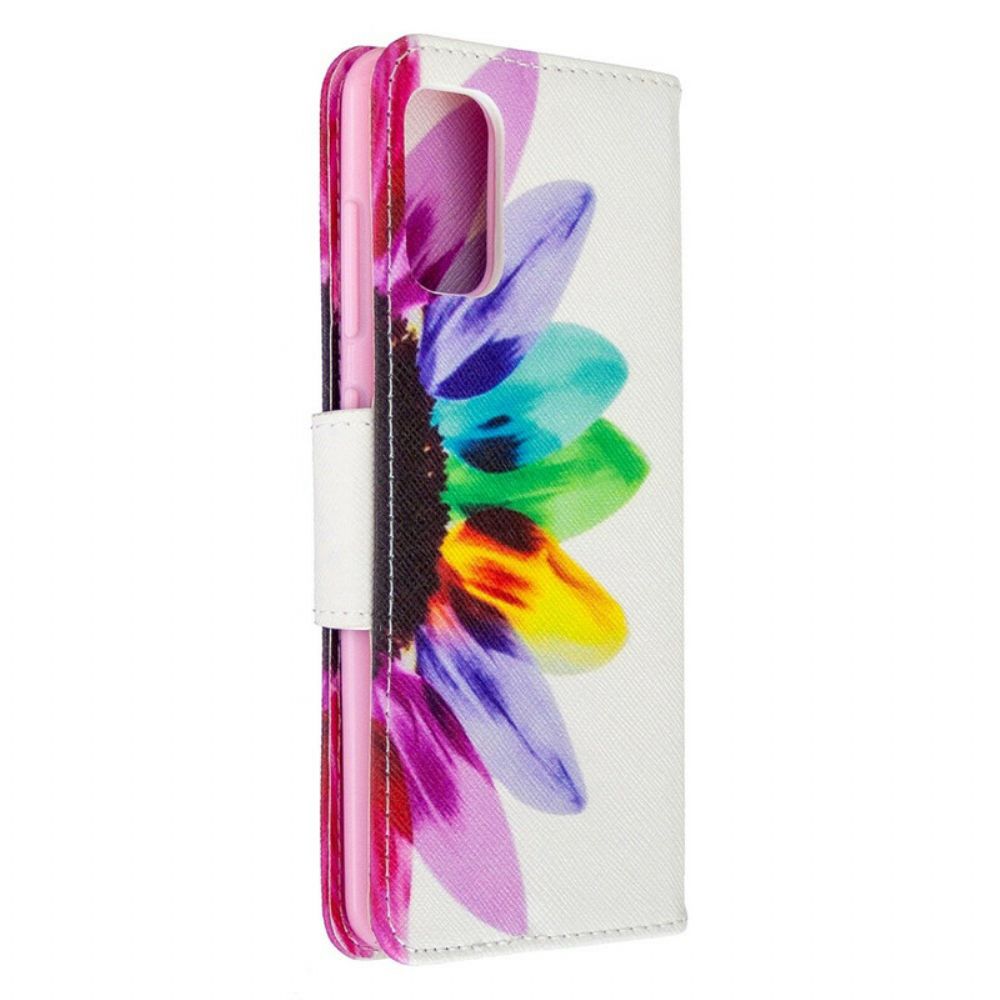 Folio-hoesje voor Samsung Galaxy A41 Aquarel Bloem